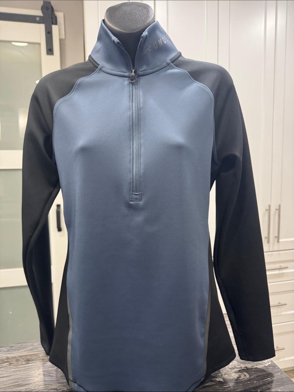 Under Armour Blue and Black Half-Zip Pullover Hoodie
